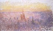 Claude Monet View of Rouen oil